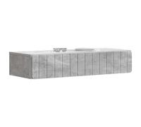 vidaXL Table d'appoint murale, gris béton, 87,5 x 34,5 x 17 cm, table de salon moderne, rectangulaire, étagère murale, fonctionnelle et minimaliste, pour un ordre parfait à la maison