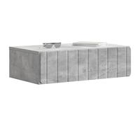 vidaXL Table d'appoint murale grise béton, 59 x 34,5 x 17 cm, table de salon moderne, rectangulaire, étagère murale, fonctionnelle et minimaliste, pour un ordre parfait à la maison