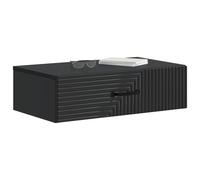 vidaXL Table d'appoint murale Noir 59 x 34,5 x 17 cm Bois d'ingénierie