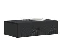 vidaXL Table d'appoint murale Noir 59 x 34,5 x 17 cm Bois d'ingénierie