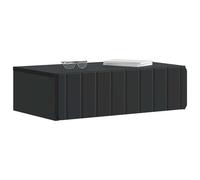vidaXL Table d'appoint murale noire, 59 x 34,5 x 17 cm, table de salon moderne, rectangulaire, étagère murale, fonctionnelle et minimaliste, pour un ordre parfait à la maison