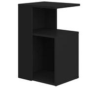 vidaXL Table d'appoint / Table basse moderne noir en bois d’ingénierie
