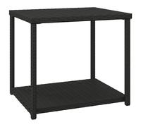 vidaXL Table d'appoint noir 55x45x49 cm résine tressée 319404