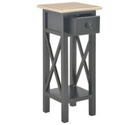 vidaXL Table d'appoint noire 27 x 27 x 65,5 cm bois