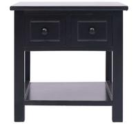 vidaXL Bijzettafel 40x40x40 cm paulowniahout zwart284071 Noir G