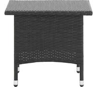 vidaXL Table d'appoint noire 50x50x47 cm Poly rotin