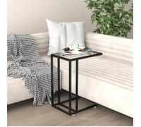 vidaXL Table d'appoint ordinateur Transparent 50x35x65 cm Verre trempé 331649