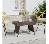 Vidaxl Table D'appoint Pliable Marron 60x40x38 Cm Résine Tressée Marron