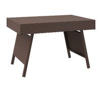 Vidaxl Table D'appoint Pliable Marron 60x40x38 Cm Résine Tressée Marron