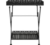 vidaXL Table d'appoint pliable Métal vintage 58 x 35 x 72 cm Noir