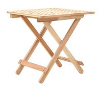 vidaXL Table d'appoint pliante 50 x 50 x 49 cm Bois de noyer massif Beige