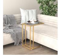 vidaXL Table d'appoint pour ordinateur Noir 50 x 35 x 65 cm Verre trempé