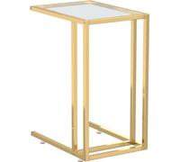 vidaXL Table d'appoint pour ordinateur Transparent 50x35x65 cm Verre trempé
