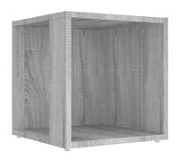 vidaXL Bijzettafel 33x33x34,5 cm bewerkt hout grijs sonoma eikenkleur816021 Gris G