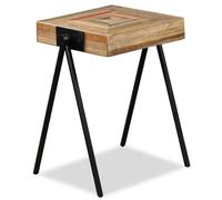 Vidaxl Table D'appoint Teck Massif De Récupération