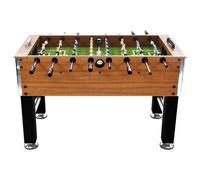 Baby-foot vidaXL en acier 60 kg 140x74,5x87,5 cm marron clair et noir