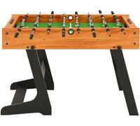 vidaXL Table de baby-foot pliante 121 x 61 x 80 cm Marron clair