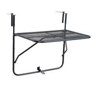 Vidaxl Table De Balcon Noir 60x40 Cm Acier
