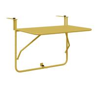 Vidaxl Table De Balcon Suspendue Pliable - Or, 60x40 Cm, Acier