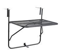 Vidaxl Table De Balcon Noir 60x40 Cm Acier