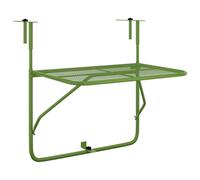 Vidaxl Table De Balcon Vert 60x40 Cm Acier Vert