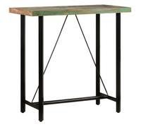 vidaXL Table de bar 110x55x107 cm bois massif de récupération et fer, table de fête, table de pub, table de bar de petit 356373
