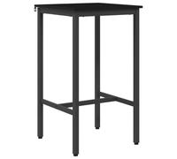 vidaXL Table de Bar 52 x 52 x 90 cm Bois d'ingénierie Chêne Noir, Table de Bar Moderne rectangulaire pour Salon, Chic et Fonctionnelle, en Bois et Acier