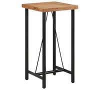 vidaXL Table de Bar 55x55x107 cm Bois Massif d'acacia et Fer