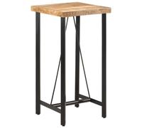 Vidaxl Table De Bar 55x55x107 Cm Bois Massif De Manguier Et Fer Multicolore