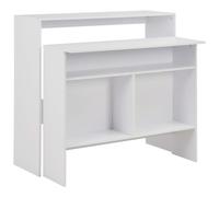 vidaXL Table de bar avec 2 dessus de table Blanc 130x40x120 cm 280217