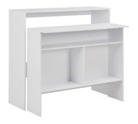 Vidaxl Table De Bar Avec 2 Dessus De Table Blanc 130 X 40 X 120 Cm Blanc