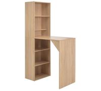 vidaXL Table de bar avec armoire Chêne 115x59x200 cm 280229
