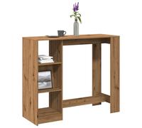 Vidaxl Table De Bar Avec Étagère Chêne Artisanal Bois D'ingénierie Marron