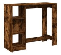 vidaXL Table de bar avec étagère Chêne fumé bois d'ingénierie Marron