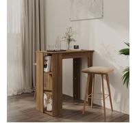vidaXL Table de bar avec étagère Chêne marron 102x50x103,5cm Aggloméré