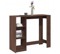 Vidaxl Table De Bar Avec Étagère Chêne Marron Bois D'ingénierie Marron
