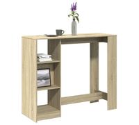 Vidaxl Table De Bar Avec Étagère Chêne Sonoma Bois D'ingénierie Marron
