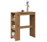 vidaXL Table de bar 854381 – Chêne artisanal en bois d'ingénierie avec étagères