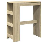 vidaXL Table de bar avec étagères chêne Sonoma en bois d'ingénierie