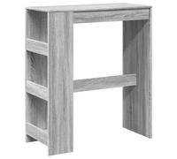 vidaXL Table de bar 854378 – Sonoma gris, bois d'ingénierie avec étagères