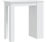 vidaXL Table de bar avec plateau blanc 102x50x103,5 cm Bois composite