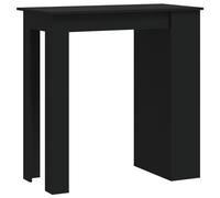 vidaXL Table de bar avec plateau noir 102x50x103,5 cm Bois composite