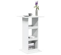 vidaXL Table de bar avec rangement 60x60x102 cm bois d'ingénierie Blanc