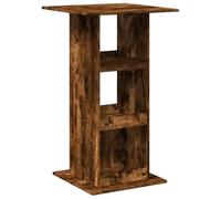vidaXL Table de Bar avec Rangement chêne fumé Bois d’ingénierie, Table de pub, Table Haute, Table de Tabouret de Bar, Table de Bar de Cuisine