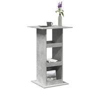 Table de bar avec rangement gris béton bois d'ingénierie