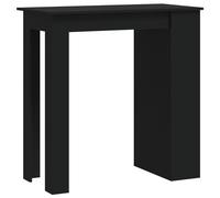 Table de bar et rangement Noir 102x50x103,5cm Bois d ingénierie