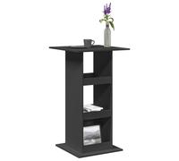 Vidaxl Table De Bar Avec Rangement Noir 60x60x102 Cm Bois D’Ingénierie Marron