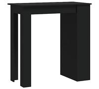 vidaXL Table de bar avec rangement Noir 102 × 50 × 103.5 cm Aggloméré