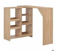 vidaXL Table de bar avec tablette amovible Chêne 138x39x110 cm 280224