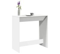 vidaXL Table de bar 102x50x103,5 cm Bois d'ingénierie Blanc